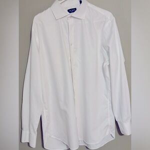 Tie bar white dress shirt 17 X 34-35 athletic fit